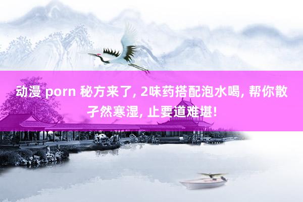动漫 porn 秘方来了， 2味药搭配泡水喝， 帮你散孑然寒湿， 止要道难堪!