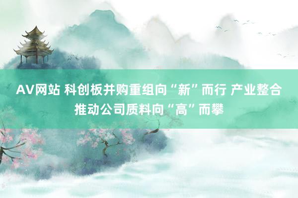 AV网站 科创板并购重组向“新”而行 产业整合推动公司质料向“高”而攀